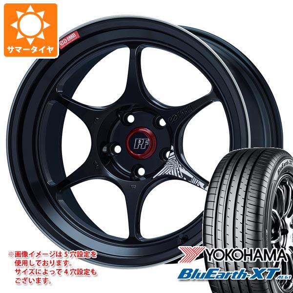 【タイヤ交換対象】サマータイヤ 215/55R18 99V XL ヨコハマ ブルーアースXT AE61 エンケイ パフォーマンスライン PF06 7.5-18 タイヤホイール4本セット