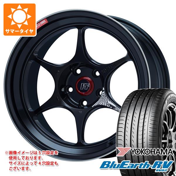 【タイヤ交換対象】2026年製 サマータイヤ 225/60R18 100H ヨコハマ ブルーアースRV RV03 エンケイ パフォーマンスライン PF06 8.0-18 タイヤホイール4本セット