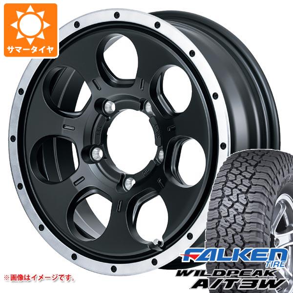 【タイヤ交換対象】5本セット スズキ ジムニー用 サマータイヤ ファルケン ワイルドピーク A/T3W 175/80R16 91S ロードマックス WO-7 5.5-16 タイヤホイール5本セット
