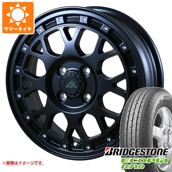【タイヤ交換対象】サマータイヤ 145/80R12 80/78N ブリヂストン エコピア R710 (145R12 6PR相当) ドゥオール フェニーチェ クロス XC8 4.0-12 タイヤホイール4本セット|タイヤマックス