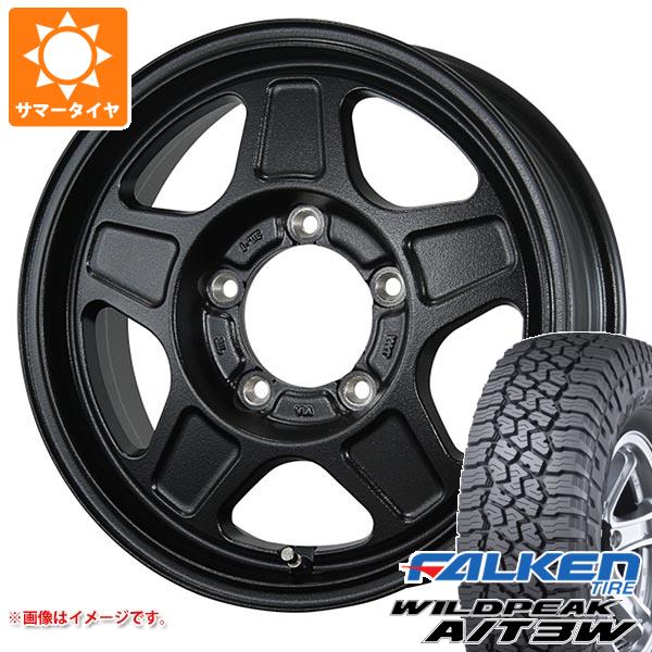 【タイヤ交換対象】5本セット ジムニー用 サマータイヤ ファルケン ワイルドピーク A/T3W 175/80R16 91S ランドフット GWD 5.5-16 タイヤホイール5本セット