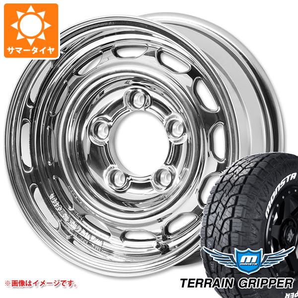 【タイヤ交換対象】ジムニー用 サマータイヤ モンスタ テレーングリッパー 175/80R16 91S ホワイトレター アピオ ワイルドボア ベンチュラ 5.5-16 タイヤホイール4本セット|タイヤマックス
