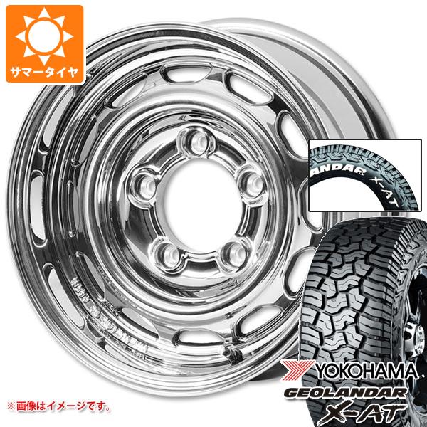 【タイヤ交換対象】スズキ ジムニー用 サマータイヤ ヨコハマ ジオランダー X-AT G016 185/85R16 105/103N LT ホワイトレター アピオ ワイルドボア ベンチュラ 5.5-16 タイヤホイール4本セット