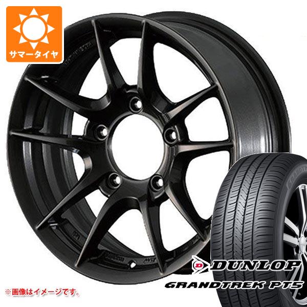 【タイヤ交換対象】5本セット ジムニー用 サマータイヤ ダンロップ グラントレック PT5 175/80R16 91S アピオ ワイルドボア Z 5.5-16 タイヤホイール5本セット