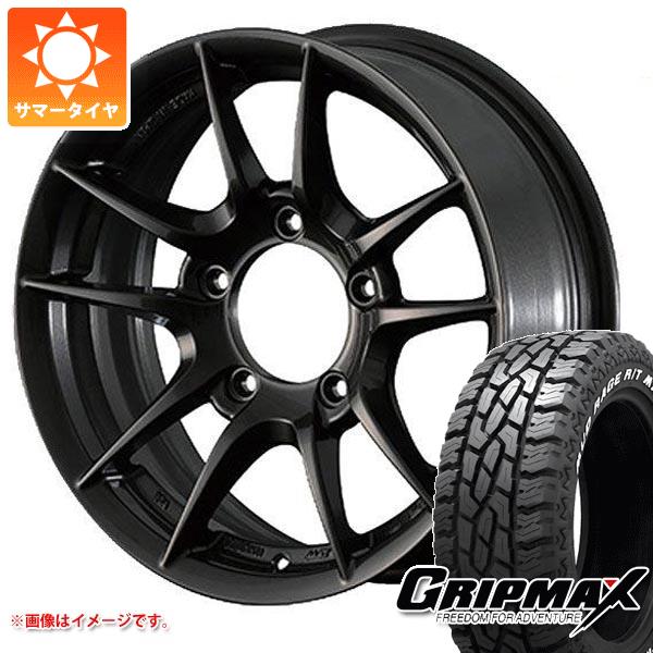 【タイヤ交換対象】ジムニー JB64W用 サマータイヤ グリップマックス マッドレイジ R/T MAX LT215/70R16 100/97R ホワイトレター アピオ ワイルドボア Z 5.5-16 タイヤホイール4本セット