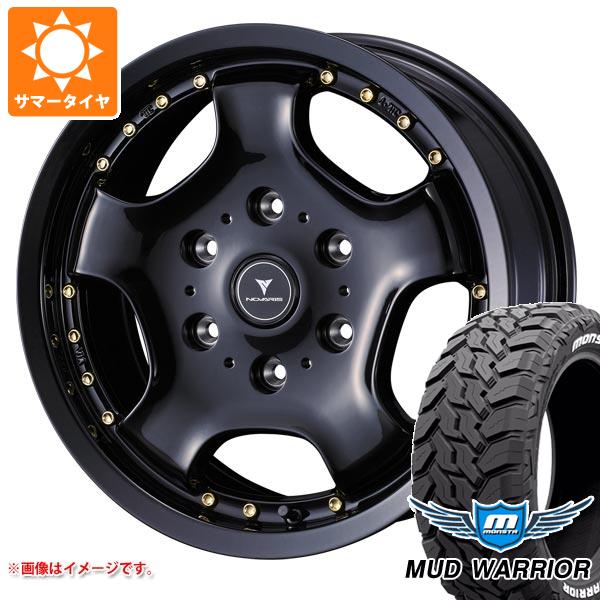 【タイヤ交換対象】ハイエース 200系用 サマータイヤ モンスタ マッドウォーリアー LT215/70R16 107/105Q ホワイトレター ノヴァリス アセット D1 6.5-16 タイヤホイール4本セット