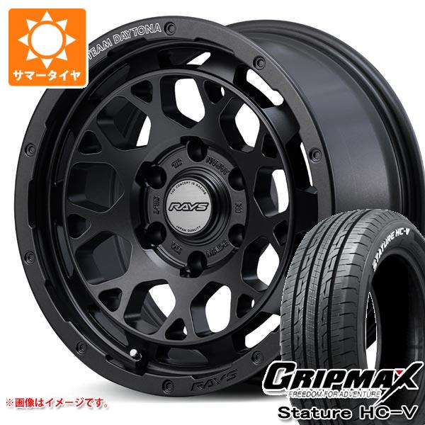 【タイヤ交換対象】ハイエース 200系用 サマータイヤ グリップマックス スタチャー HC-V 215/65R16C 109/107S ホワイトレター レイズ デイトナ M9+ スペックM 6.5-16 タイヤホイール4本セット|タイヤマックス