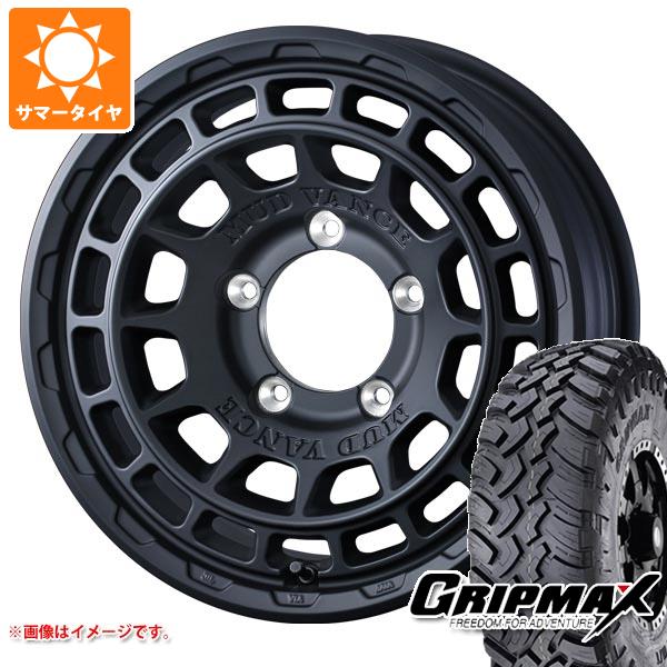 【タイヤ交換対象】ジムニー用 サマータイヤ グリップマックス マッドレイジ M/T 6.50R16 110/105Q ホワイトレター マッドヴァンスX タイプF 5.5-16 タイヤホイール4本セット