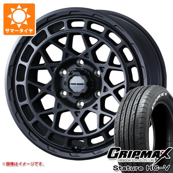 【タイヤ交換対象】NV350キャラバン E26用 サマータイヤ グリップマックス スタチャー HC-V 215/65R16C 109/107S ホワイトレター マッドヴァンスX タイプM 6.5-16 タイヤホイール4本セット