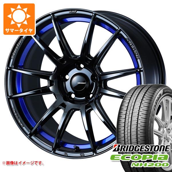 【タイヤ交換対象】サマータイヤ 225/45R17 94W XL ブリヂストン エコピア NH200 ウェッズスポーツ SA-62R 7.5-17 タイヤホイール4本セット