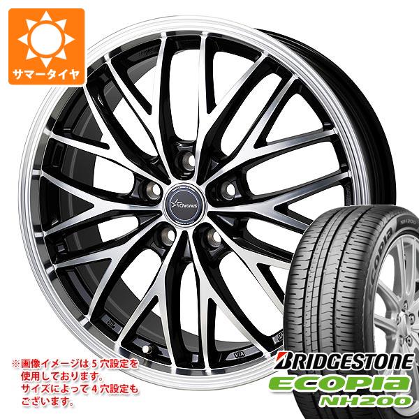 【タイヤ交換対象】サマータイヤ 215/45R18 93W XL ブリヂストン エコピア NH200 クロノス CH-113 7.0-18 タイヤホイール4本セット