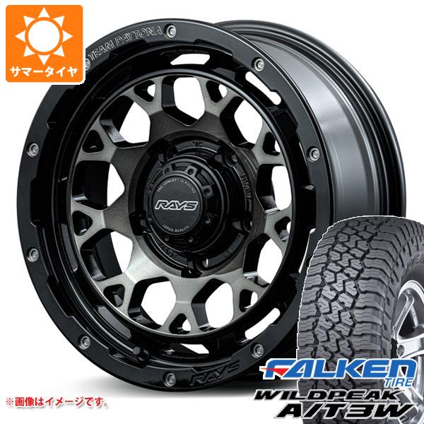 【タイヤ交換対象】ジムニー JB64W用 サマータイヤ ファルケン ワイルドピーク A/T3W LT225/75R16 115/112Q レイズ デイトナ M9+ 5.5-16 タイヤホイール4本セット