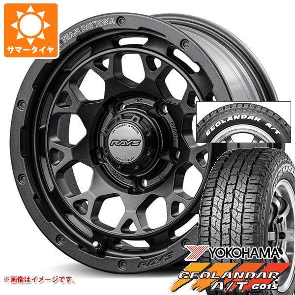 【タイヤ交換対象】スズキ ジムニーノマド JC74W用 サマータイヤ ヨコハマ ジオランダー A/T G015 185/85R16 105/103N LT ホワイトレター レイズ デイトナ M9+ スペックM 6.0-16 タイヤホイール4本セット