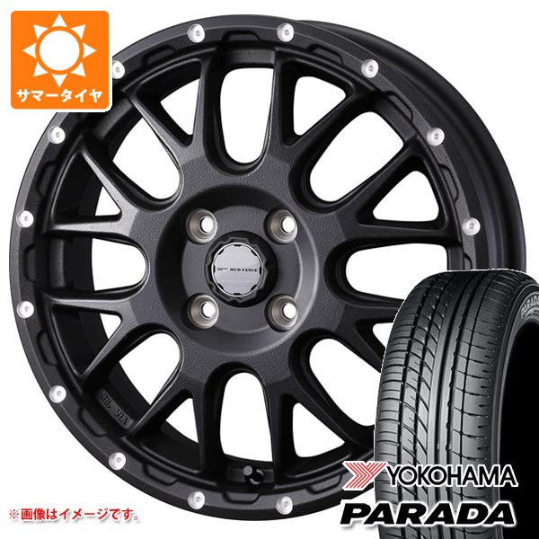 【タイヤ交換対象】2026年製 サマータイヤ 165/55R14 95/93N ヨコハマ パラダ PA03 ブラックレター マッドヴァンス08 4.5-14 タイヤホイール4本セット｜タイヤマックス 64,735円