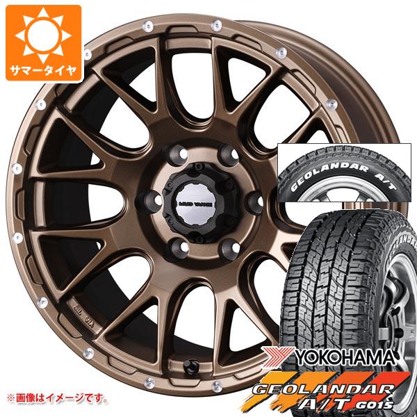 【タイヤ交換対象】ハイエース 200系用 2026年製 サマータイヤ ヨコハマ ジオランダー A/T G015 215/65R16C 109/107S ホワイトレター マッドヴァンス08 6.5-16 タイヤホイール4本セット