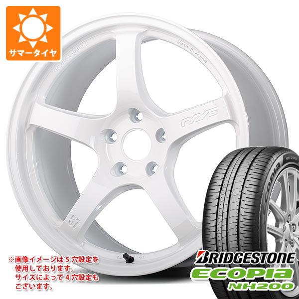 【タイヤ交換対象】サマータイヤ 225/45R17 94W XL ブリヂストン エコピア NH200 レイズ グラムライツ 57CR LTD 7.0-17 タイヤホイール4本セット