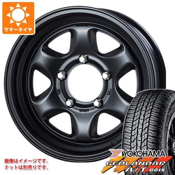 【タイヤ交換対象】スズキ ジムニーノマド JC74W用 サマータイヤ ヨコハマ ジオランダー A/T G015 LT225/75R16 115/112R アウトラインホワイトレター ブルート BR-44 6.5-16 タイヤホイール4本セット
