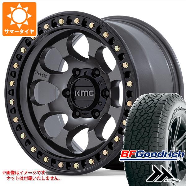 【タイヤ交換対象】ランドクルーザー プラド 150系用 サマータイヤ BFグッドリッチ トレールテレーンT/A 265/65R18 114T アウトラインホワイトレター KMC KM550 ライオト SBL 9.0-18 タイヤホイール4本セット