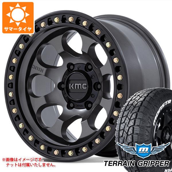 【タイヤ交換対象】ハイラックス 120系用 サマータイヤ モンスタ テレーングリッパー 265/60R18 114T XL ホワイトレター KMC KM550 ライオト SBL 9.0-18 タイヤホイール4本セット