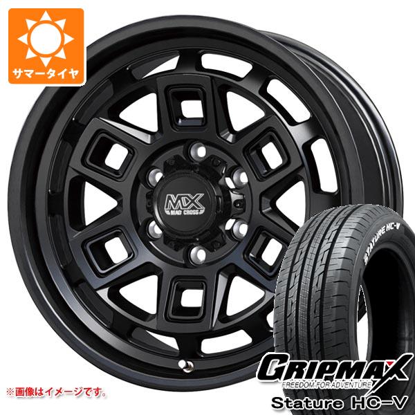 【タイヤ交換対象】ハイエース 200系用 サマータイヤ グリップマックス スタチャー HC-V 215/65R16C 109/107S ホワイトレター マッドクロス アイヴァー 6.5-16 タイヤホイール4本セット