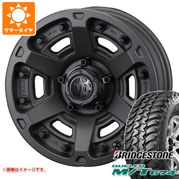【タイヤ交換対象】5本セット ジムニーシエラ JB74W用 サマータイヤ ブリヂストン デューラー M/T674 185/85R16 105/103L LT ブラックレター クリムソン MG アーマー FF 6.0-16 タイヤホイール5本セット|タイヤマックス