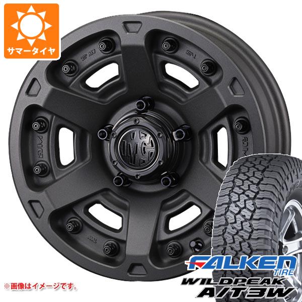 【タイヤ交換対象】5本セット スズキ ジムニーノマド JC74W用 サマータイヤ ファルケン ワイルドピーク A/T3W LT225/75R16 115/112Q クリムソン MG アーマー FF 6.0-16 タイヤホイール5本セット