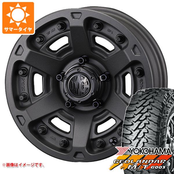【タイヤ交換対象】5本セット スズキ ジムニーノマド JC74W用 サマータイヤ ヨコハマ ジオランダー M/T G003 225/70R16 103S クリムソン MG アーマー FF 6.0-16 タイヤホイール5本セット