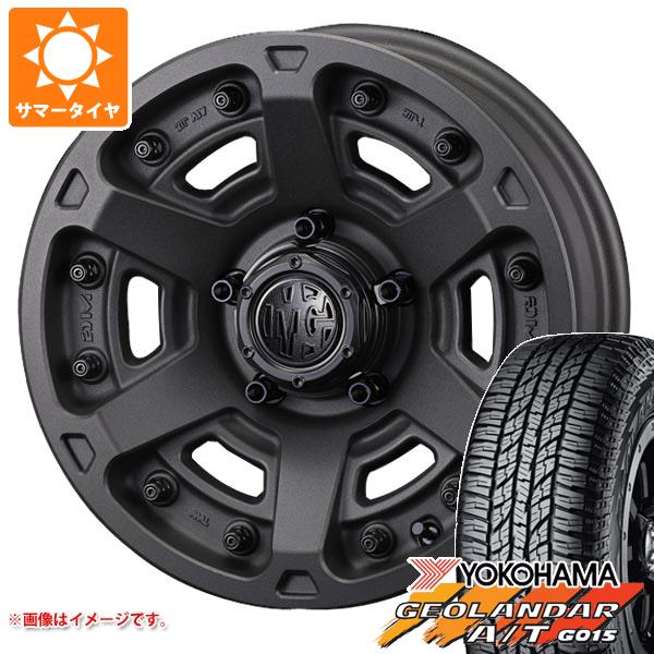 【タイヤ交換対象】ジムニー JB64W用 サマータイヤ ヨコハマ ジオランダー A/T G015 205/80R16 104T XL ブラックレター クリムソン MG アーマー FF 5.5-16 タイヤホイール4本セット