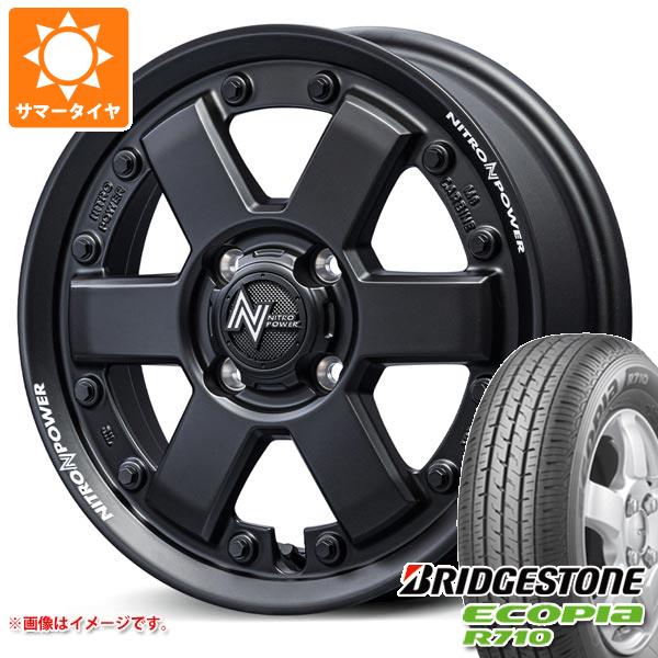 【タイヤ交換対象】ダイハツ アトレーワゴン S300系用 サマータイヤ ブリヂストン エコピア R710 175/80R14 94/93N (175R14 6PR相当) ナイトロパワー M6 カービン 4.5-14 タイヤホイール4本セット