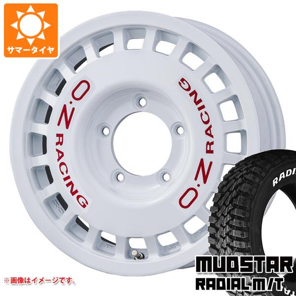【タイヤ交換対象】5本セット スズキ ジムニーノマド JC74W用 サマータイヤ マッドスター ラジアル M/T 225/70R16 103S ホワイトレター OZ ラリーレーシング 4x4 6.0-16 タイヤホイール5本セット