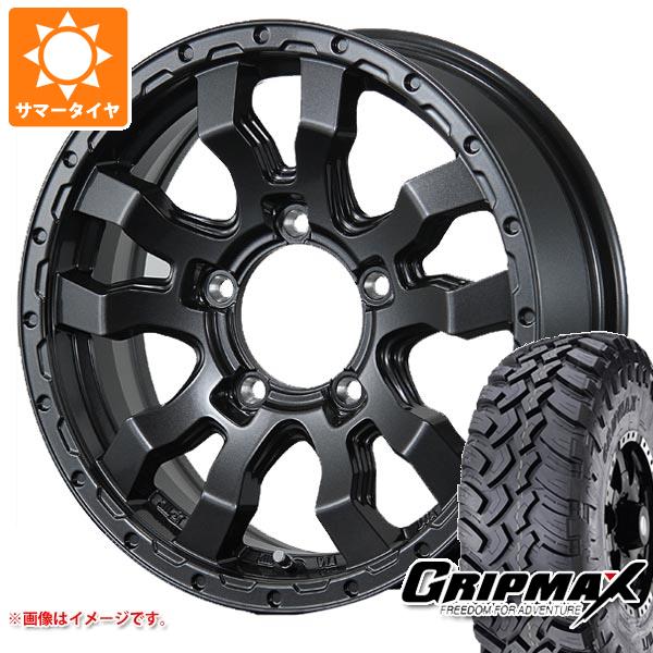 【タイヤ交換対象】ジムニー用 サマータイヤ グリップマックス マッドレイジ M/T 6.50R16 110/105Q ホワイトレター ヴァブロ RR-01 5.5-16 タイヤホイール4本セット