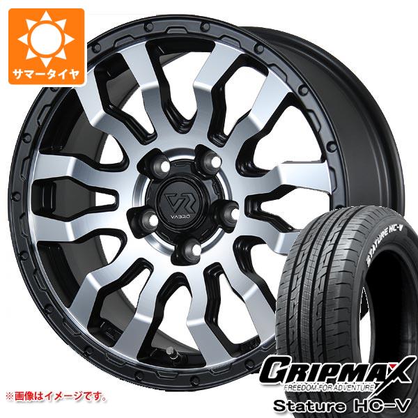 【タイヤ交換対象】T31エクストレイル用 サマータイヤ グリップマックス スタチャー HC-V 215/65R16C 109/107S ホワイトレター ヴァブロ RR-01 7.0-16 タイヤホイール4本セット