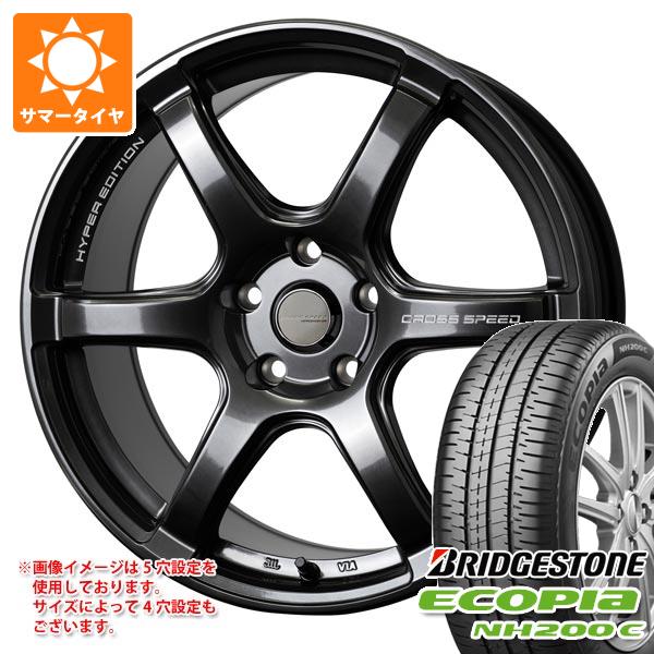 【タイヤ交換対象】サマータイヤ 165/60R14 75H ブリヂストン エコピア NH200C クロススピード ハイパーエディション RS6 4.5-14 タイヤホイール4本セット