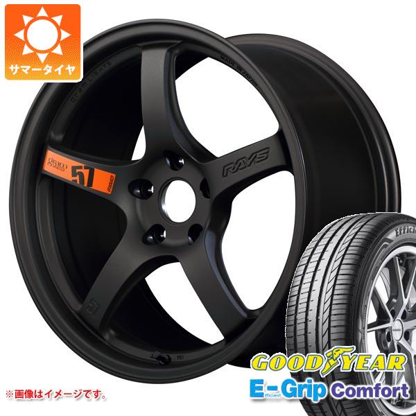 【タイヤ交換対象】サマータイヤ 245/35R19 93W XL グッドイヤー エフィシエントグリップコンフォート レイズ グラムライツ 57CR スペックD 8.5-19 タイヤホイール4本セット