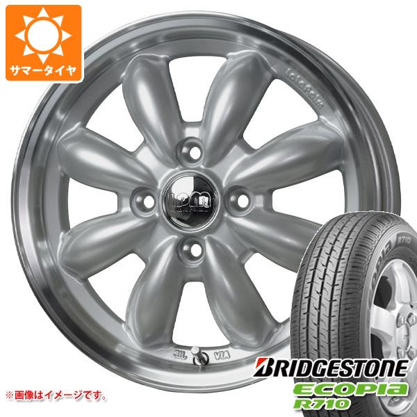 【タイヤ交換対象】ハイゼットトラック S500系用 サマータイヤ ブリヂストン エコピア R710 145/80R12 80/78N (145R12 6PR相当) ララパーム カップ2 4.0-12 タイヤホイール4本セット|タイヤマックス
