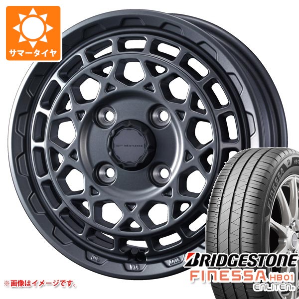【タイヤ交換対象】スズキ キャリイ DA16T用 サマータイヤ ブリヂストン フィネッサ HB01 165/65R15 81S マッドヴァンスX タイプM 4.5-15 タイヤホイール4本セット