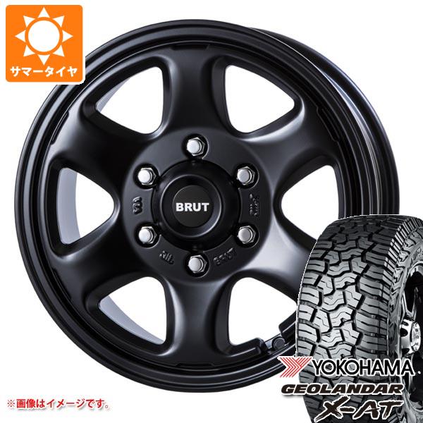 【タイヤ交換対象】ランドクルーザー250用 サマータイヤ ヨコハマ ジオランダー X-AT G016 LT265/70R17 121/118Q ブラックレター ブルート BR-44 7.5-17 タイヤホイール4本セット