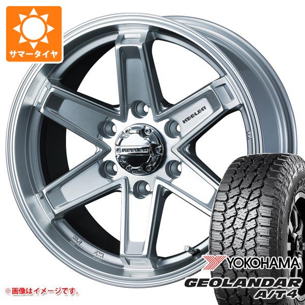 【タイヤ交換対象】トヨタ ランドクルーザー250用 サマータイヤ ヨコハマ ジオランダー A/T4 G018 265/65R18 114H ブラックレター キーラー タクティクス 7.5-18 タイヤホイール4本セット