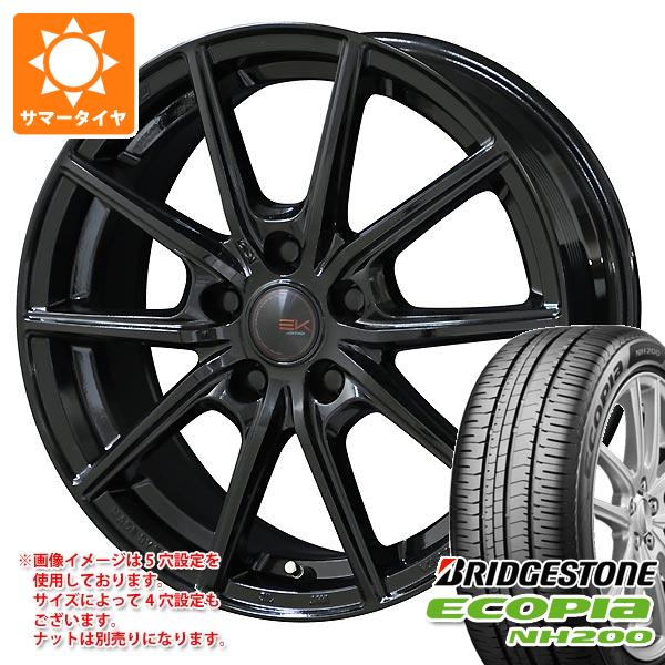 【タイヤ交換対象】サマータイヤ 185/70R14 88S ブリヂストン エコピア NH200 ザイン EK 5.5-14 タイヤホイール4本セット