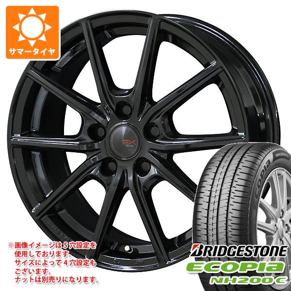 【タイヤ交換対象】サマータイヤ 185/65R15 88S ブリヂストン エコピア NH200C ザイン EK 6.0-15 タイヤホイール4本セット