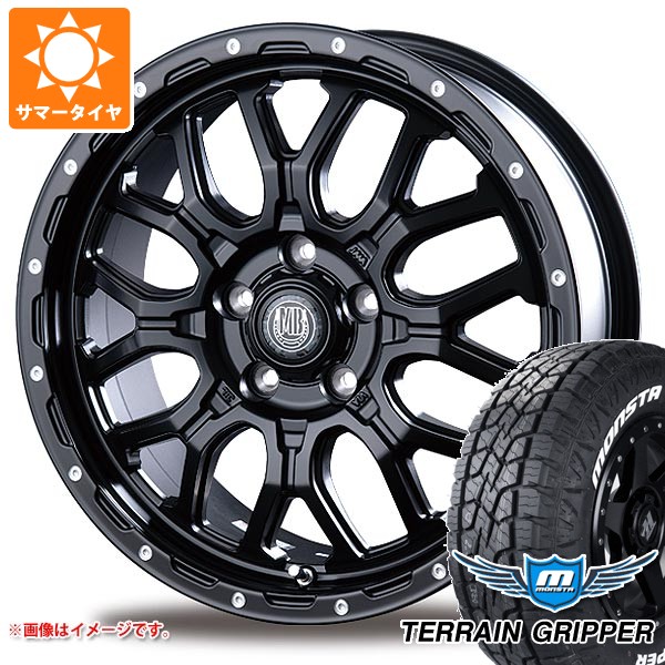 【タイヤ交換対象】ミツビシ デリカD5用 サマータイヤ モンスタ テレーングリッパー 225/60R18 104H ホワイトレター インターミラノ マッドバーン XR-800M 7.5-18 タイヤホイール4本セット