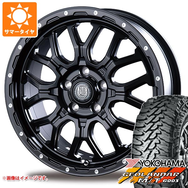 【タイヤ交換対象】ミツビシ デリカD5用 サマータイヤ ヨコハマ ジオランダー M/T G003 LT225/65R17 107/103Q インターミラノ マッドバーン XR-800M 7.0-17 タイヤホイール4本セット|タイヤマックス