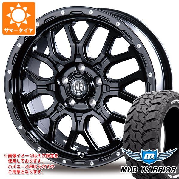 【タイヤ交換対象】ハイエース 200系用 サマータイヤ モンスタ マッドウォーリアー LT215/70R16 107/105Q ホワイトレター インターミラノ マッドバーン XR-800M 6.5-16 タイヤホイール4本セット