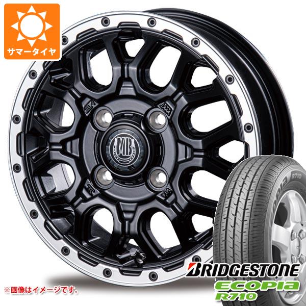 【タイヤ交換対象】ハイゼットカーゴ S320系用 サマータイヤ ブリヂストン エコピア R710 145/80R12 86/84N (145R12 8PR相当) インターミラノ マッドバーン XR-800M 4.0-12 タイヤホイール4本セット|タイヤマックス