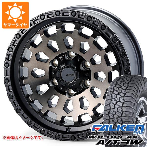 【タイヤ交換対象】トヨタ FJクルーザー 10系用 サマータイヤ ファルケン ワイルドピーク A/T3W LT285/70R17 116Q エアージー ヴァルカン 8.0-17 タイヤホイール4本セット|タイヤマックス