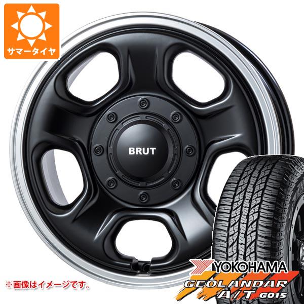 【タイヤ交換対象】ミツビシ デリカD5用 サマータイヤ ヨコハマ ジオランダー A/T G015 LT225/75R16 115/112R アウトラインホワイトレター ブルート BR-33 6.5-16 タイヤホイール4本セット｜タイヤマックス