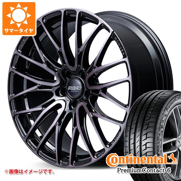 【タイヤ交換対象】トヨタ 40系アルファード用 サマータイヤ コンチネンタル プレミアムコンタクト6 245/40R21 100Y XL レイズ ホムラ 2x10BD ブラッククリアエディション 9.0-21 タイヤホイール4本セット