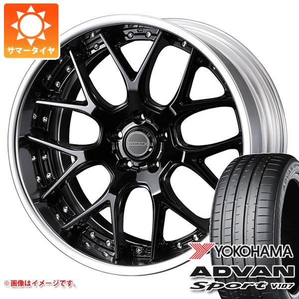 【タイヤ交換対象】トヨタ 40系アルファード用 サマータイヤ ヨコハマ アドバンスポーツV107 245/45R20 103Y XL V107A マーベリック 1307M 8.5-20 タイヤホイール4本セット