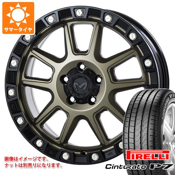 【タイヤ交換対象】ミツビシ デリカD5用 サマータイヤ ピレリ チントゥラート P7 225/55R18 102Y XL AO アウディ承認 MKW M205 8.0-18 タイヤホイール4本セット