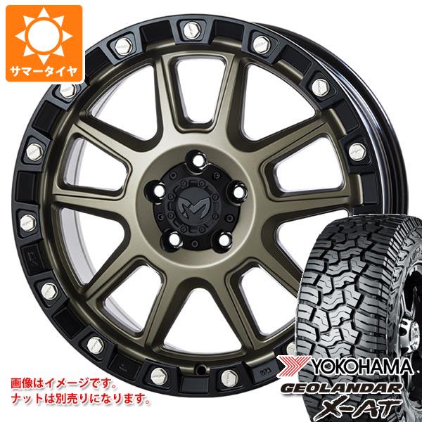【タイヤ交換対象】ジープ ラングラー JK/JL系用 サマータイヤ ヨコハマ ジオランダー X-AT G016 33x12.50R18 LT 118Q ブラックレター MKW M205 タイヤホイール4本セット